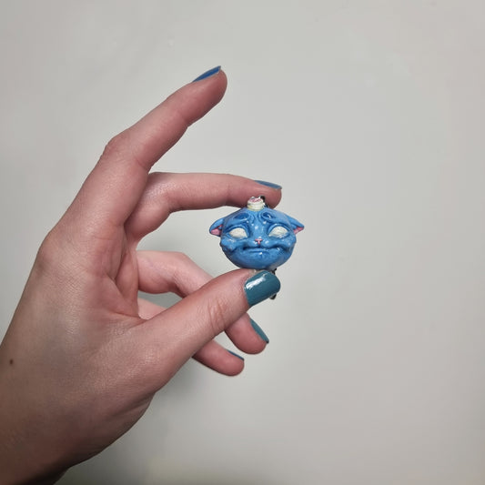 Handmade Cat Charm - Sad Cat