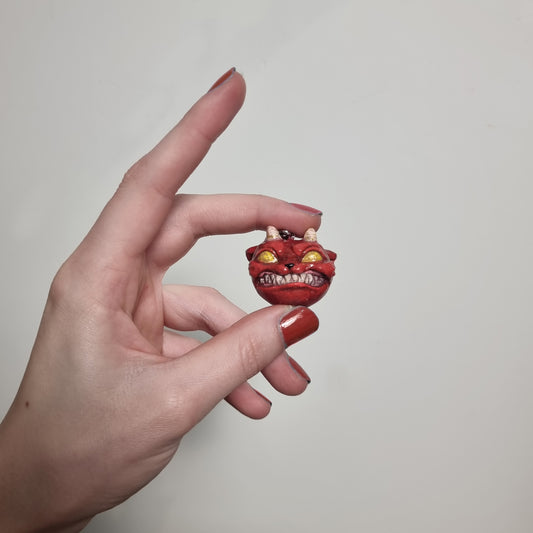 Handmade Cat Charm - Angry Cat