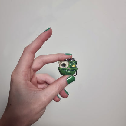 Handmade Cat Charm - Zombie Cat