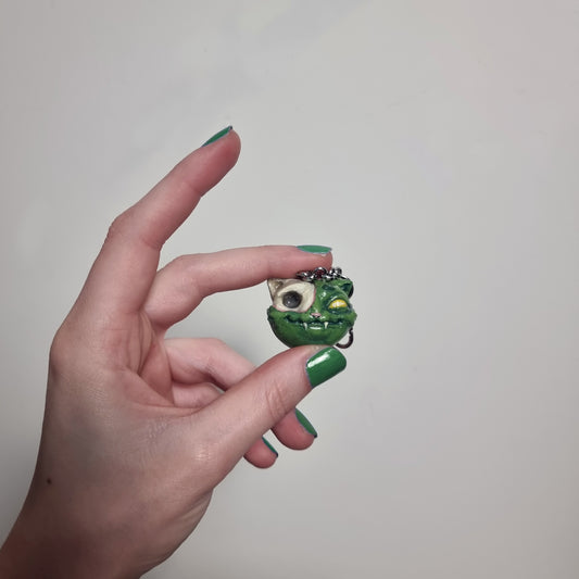 Handmade Cat Charm - Zombie Cat