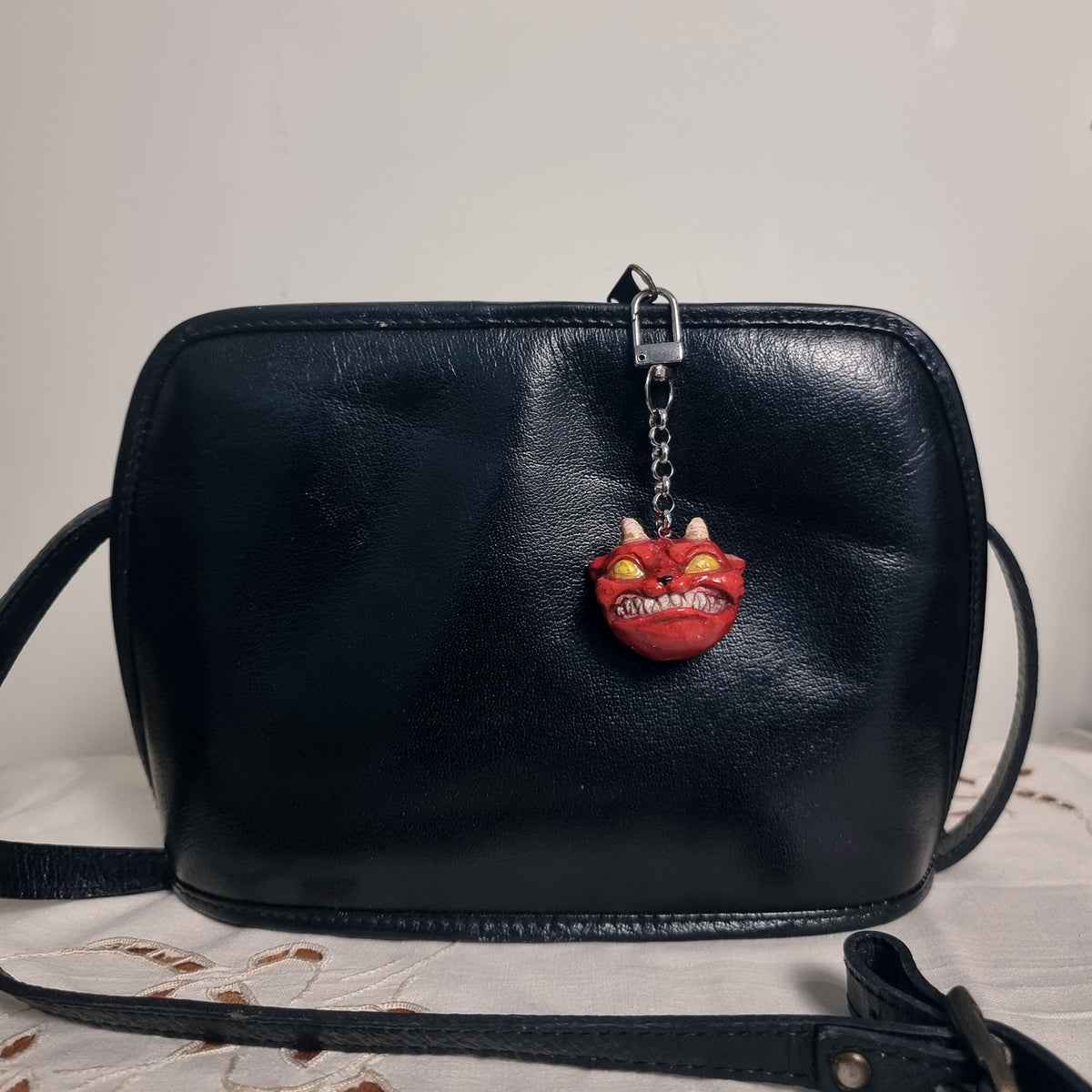 Handmade Cat Charm - Angry Cat