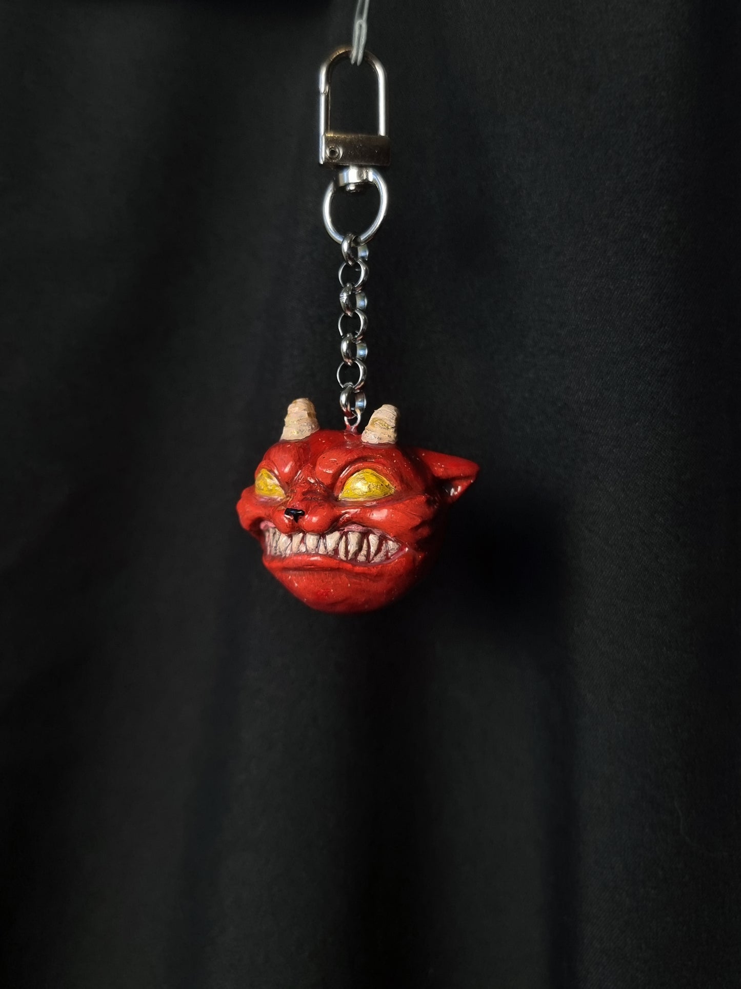 Handmade Cat Charm - Angry Cat