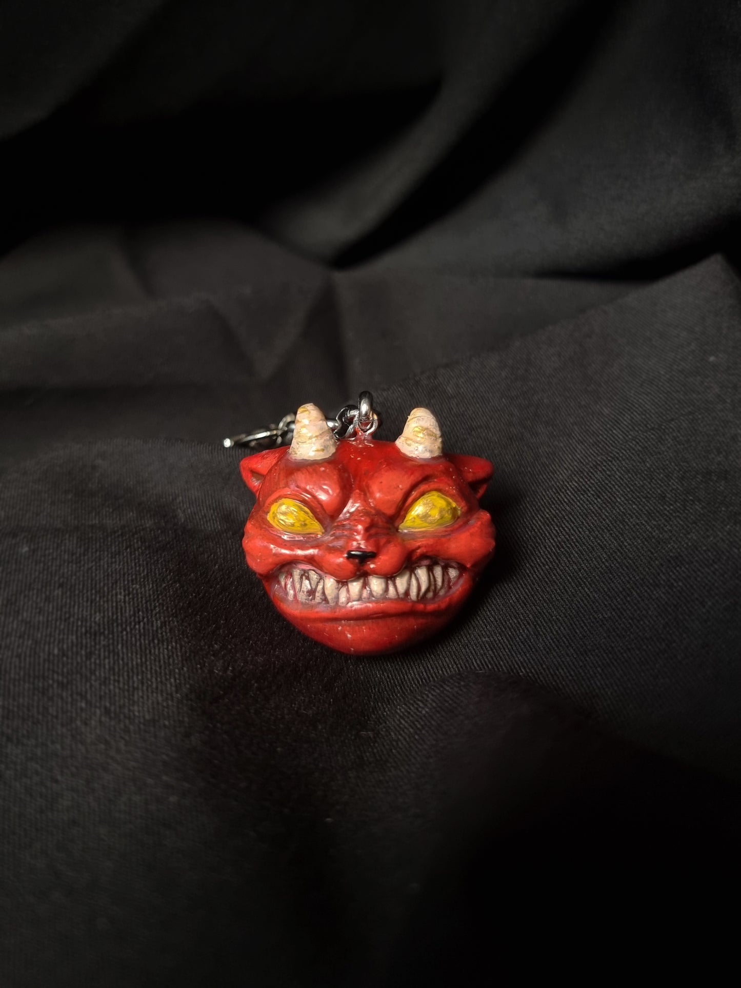 Handmade Cat Charm - Angry Cat