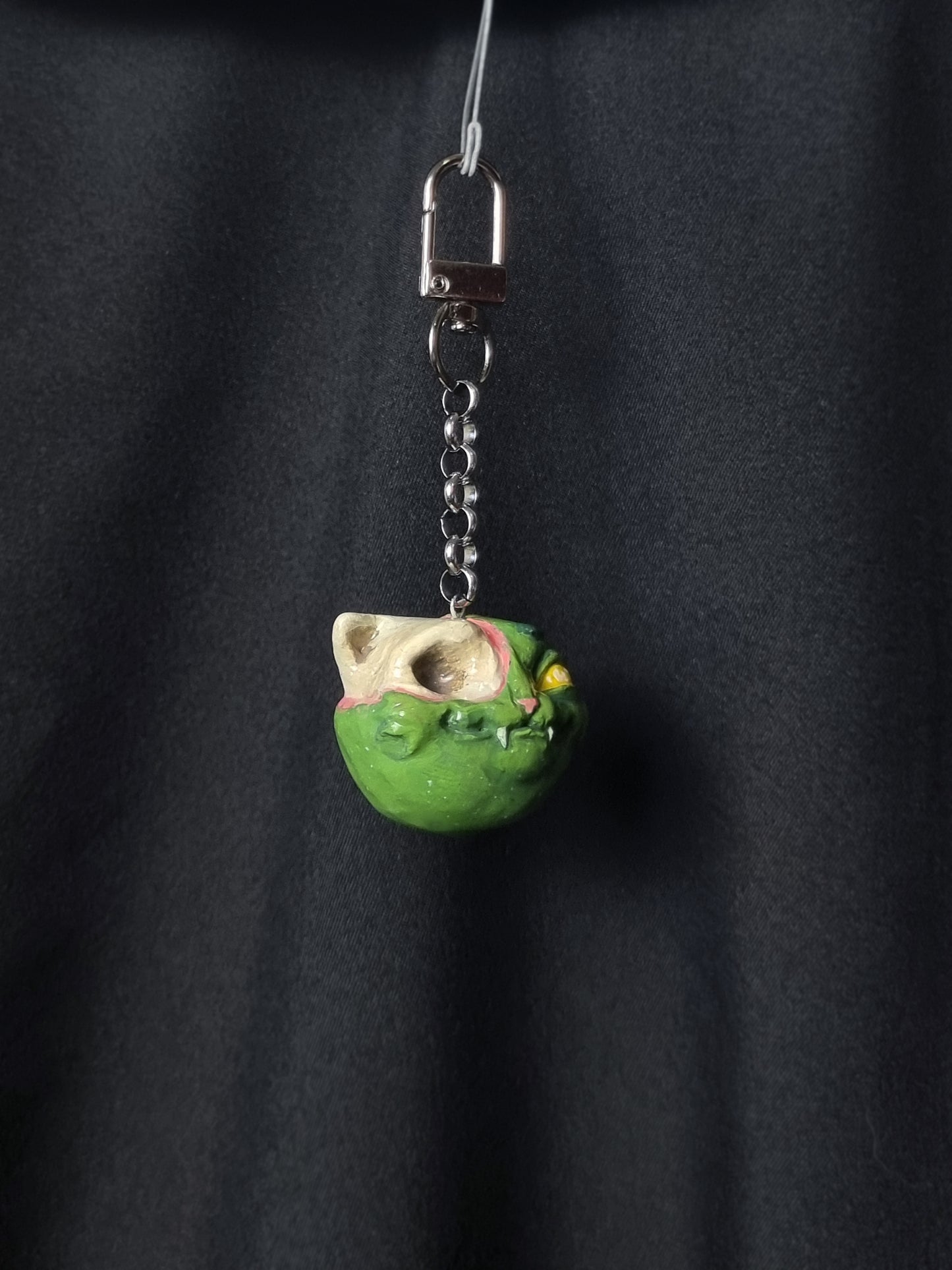 Handmade Cat Charm - Zombie Cat